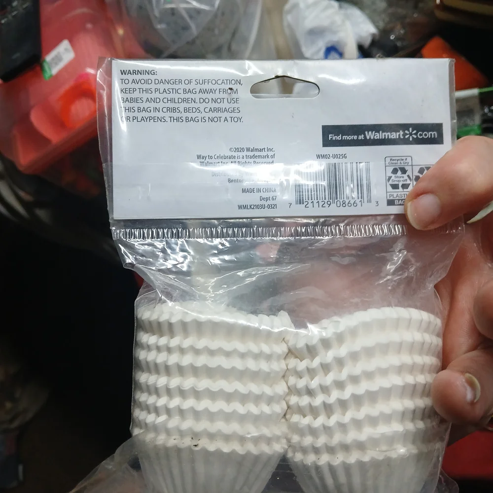 Celebrate It White Cupcake Liners 350-Count Party Baking Cups